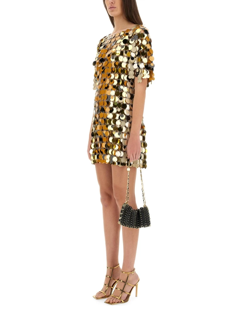 "SPARKLE DISCS" MINI DRESS
