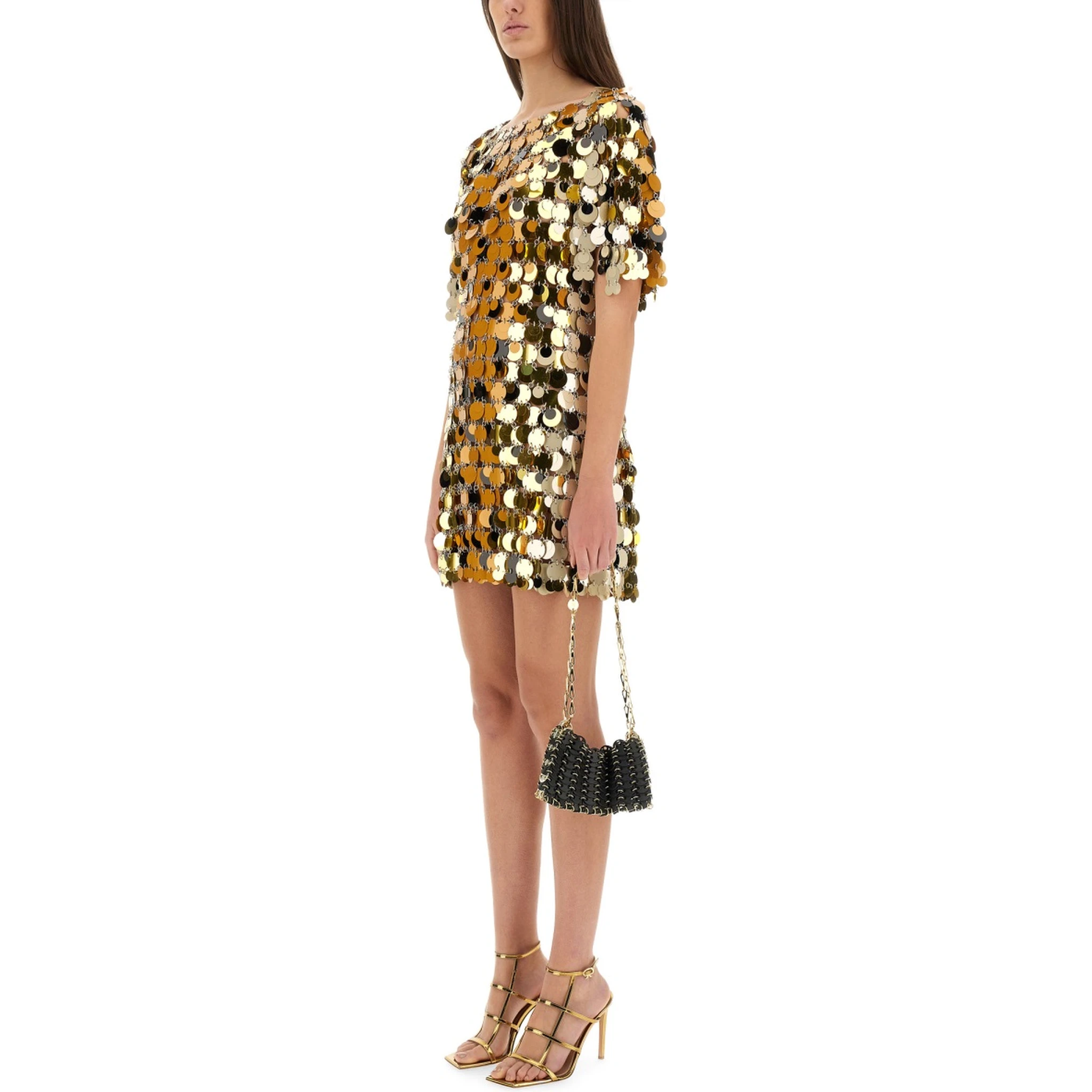 "SPARKLE DISCS" MINI DRESS