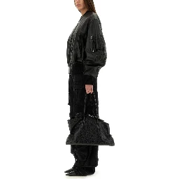 LEATHER BOMBER JACKET