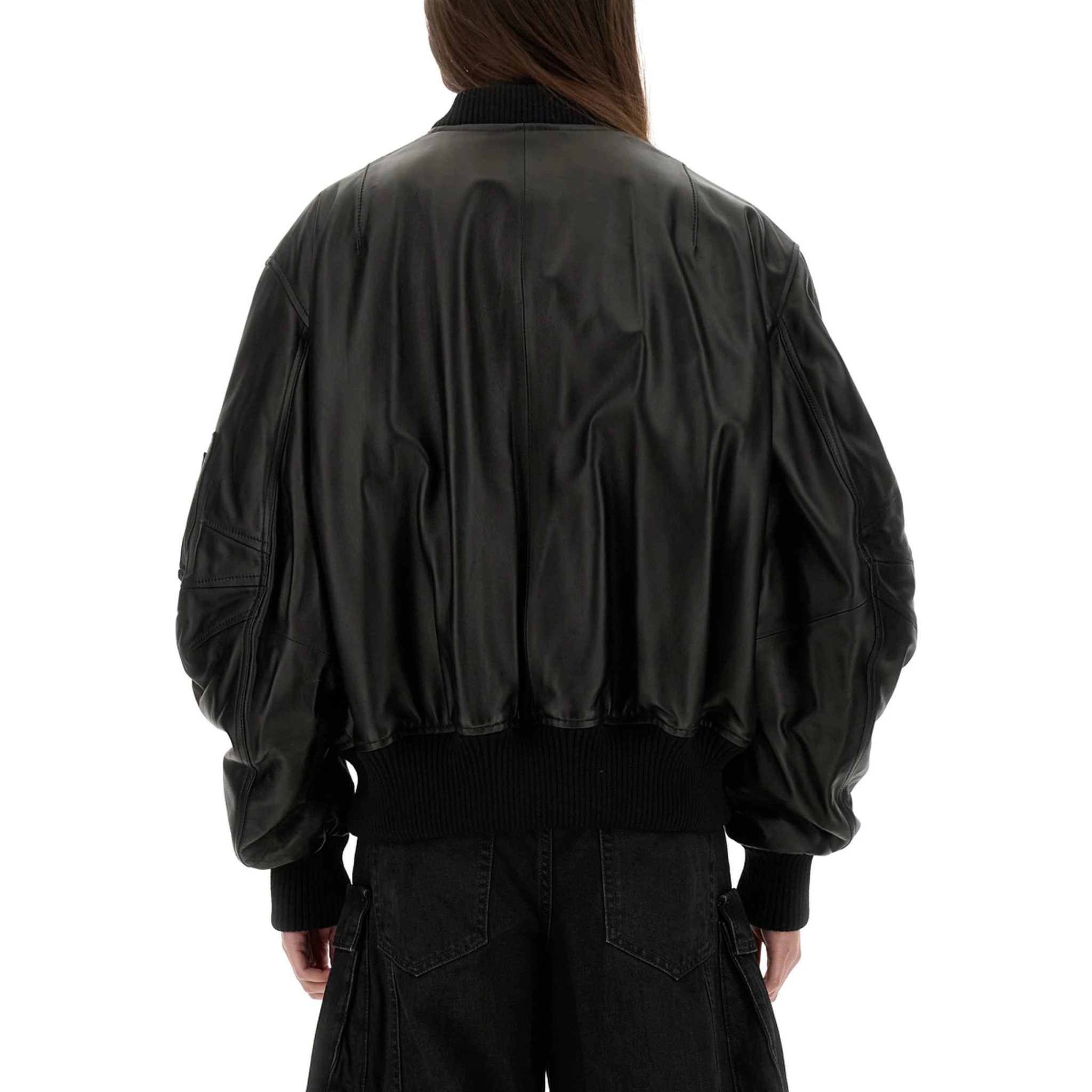 LEATHER BOMBER JACKET