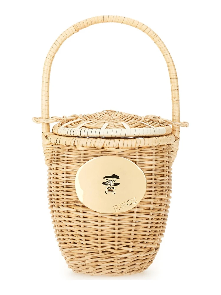 WICKER BUCKET BAG
