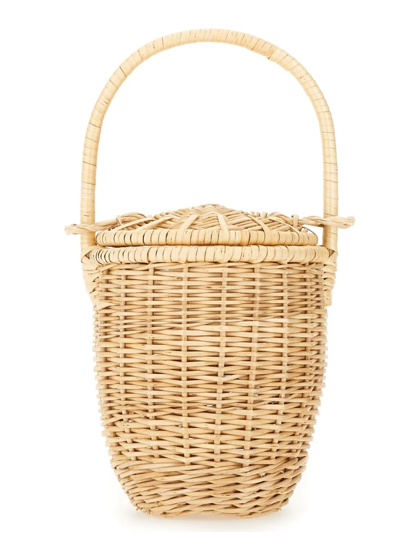 WICKER BUCKET BAG