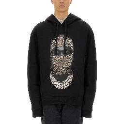 LEOPARD MASK PRINT SWEATSHIRT