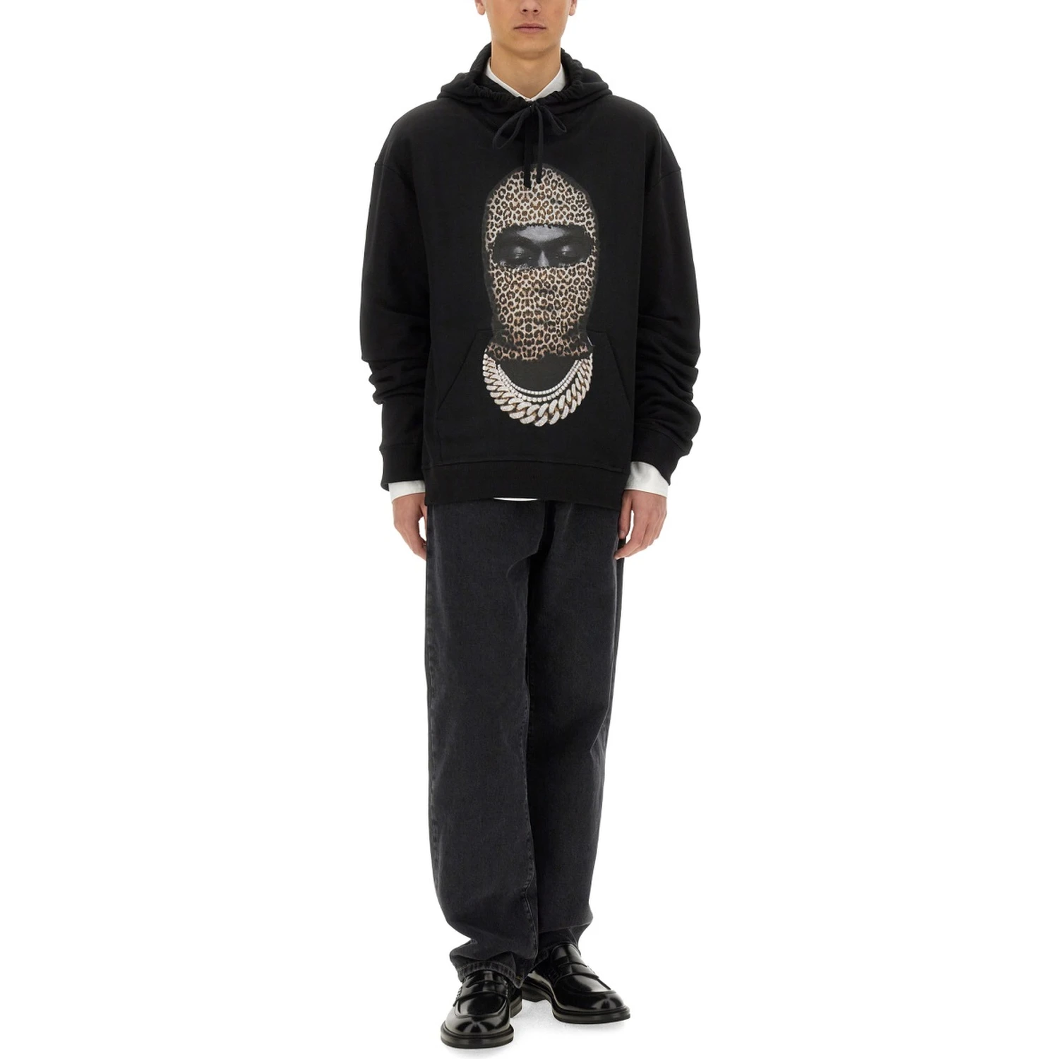 LEOPARD MASK PRINT SWEATSHIRT