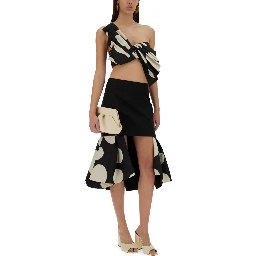 MIDI SKIRT WITH DOUBLE RUFFLES