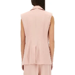 جاكيت بدون أكمام بصفين من الأزرار