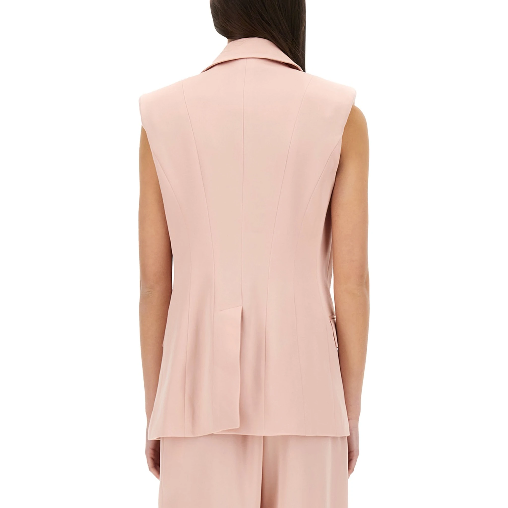 جاكيت بدون أكمام بصفين من الأزرار