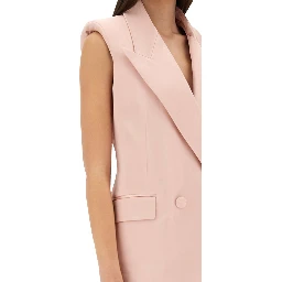 جاكيت بدون أكمام بصفين من الأزرار