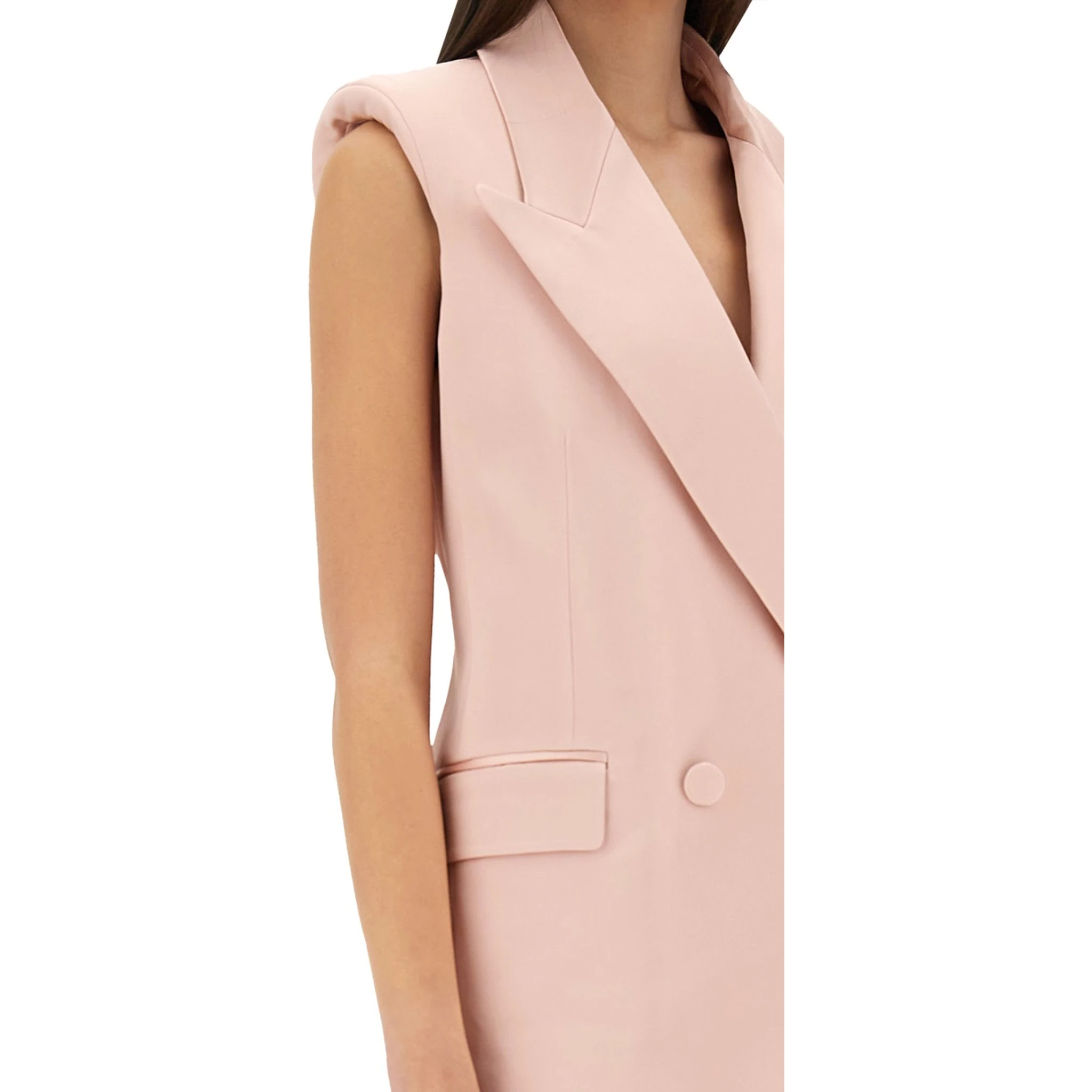 جاكيت بدون أكمام بصفين من الأزرار