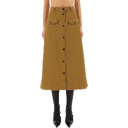 MIDI SKIRT WITH BUTTONS