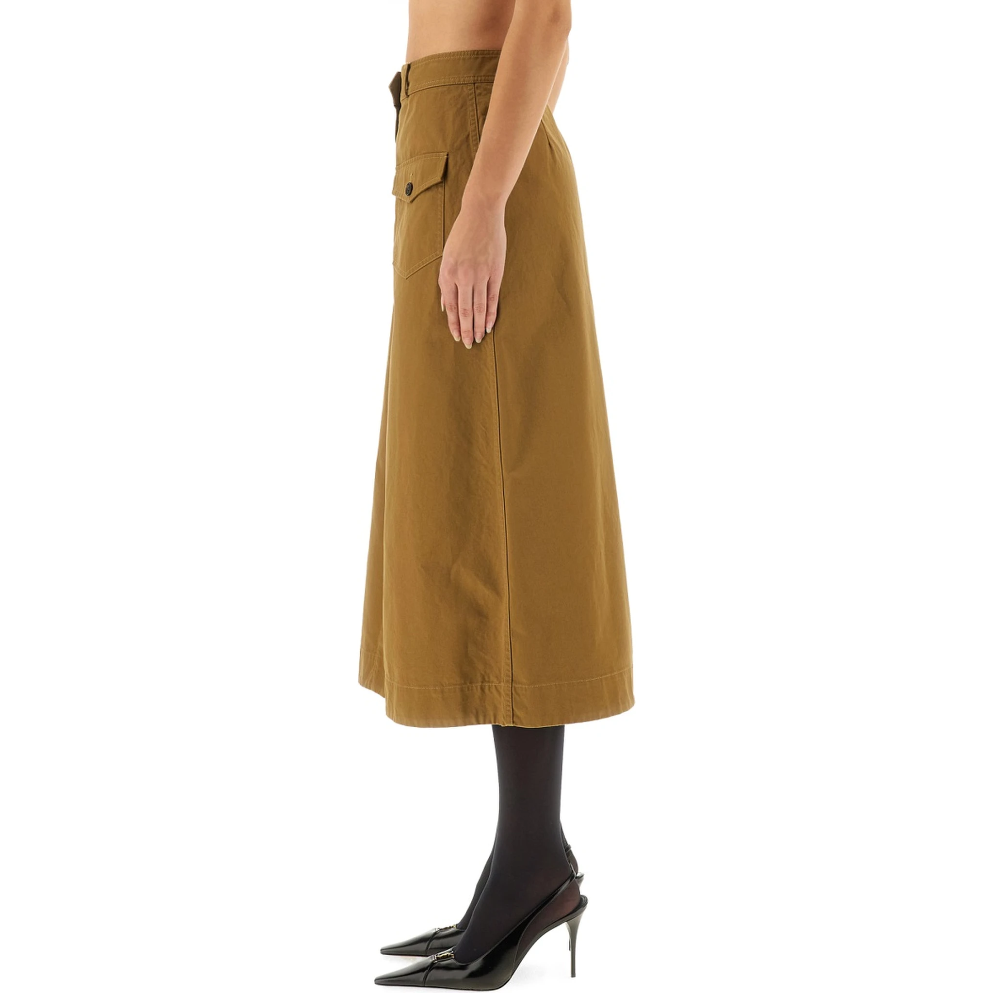 MIDI SKIRT WITH BUTTONS