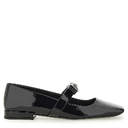 PATENT LEATHER BALLERINA "GIANNI RIBBON"