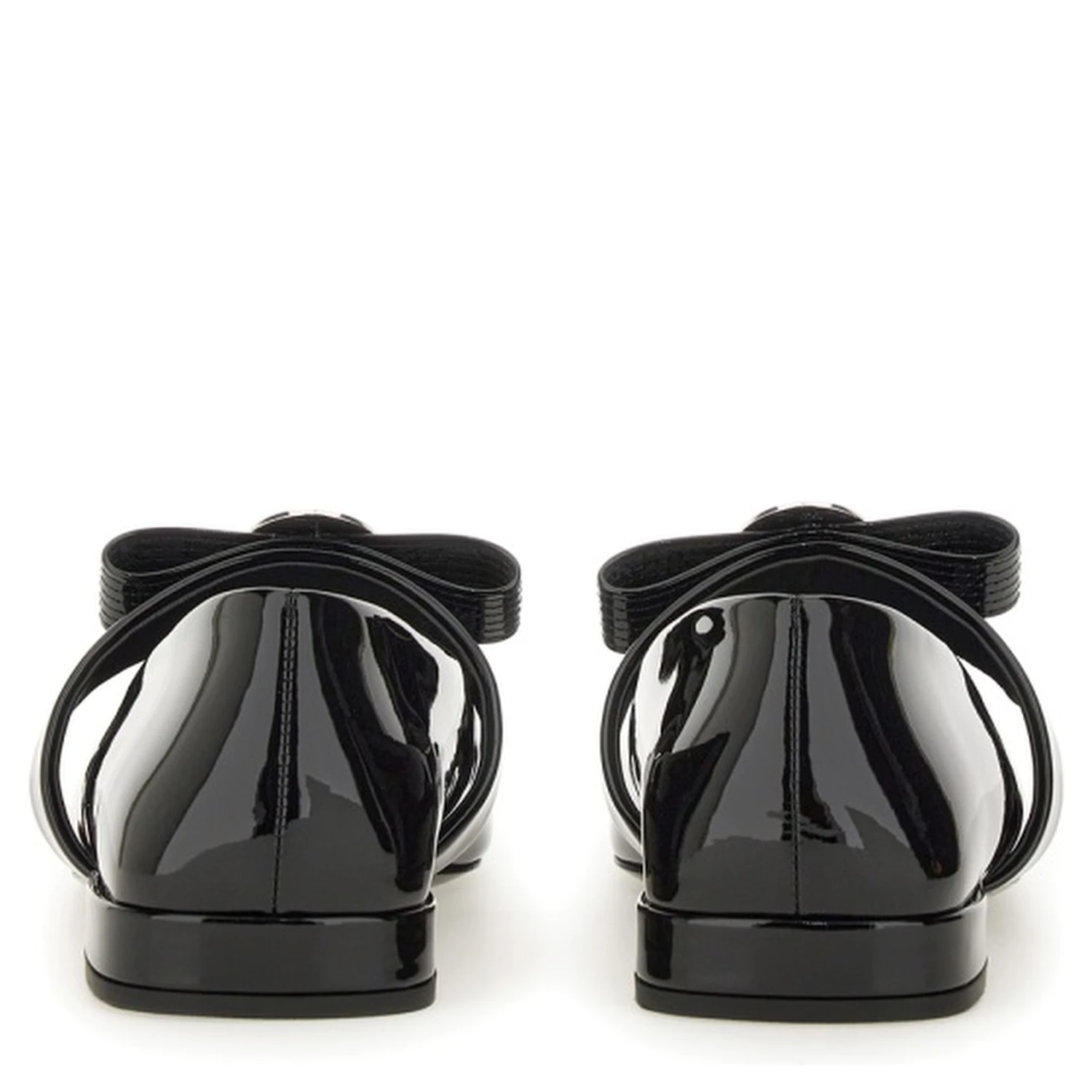 PATENT LEATHER BALLERINA "GIANNI RIBBON"