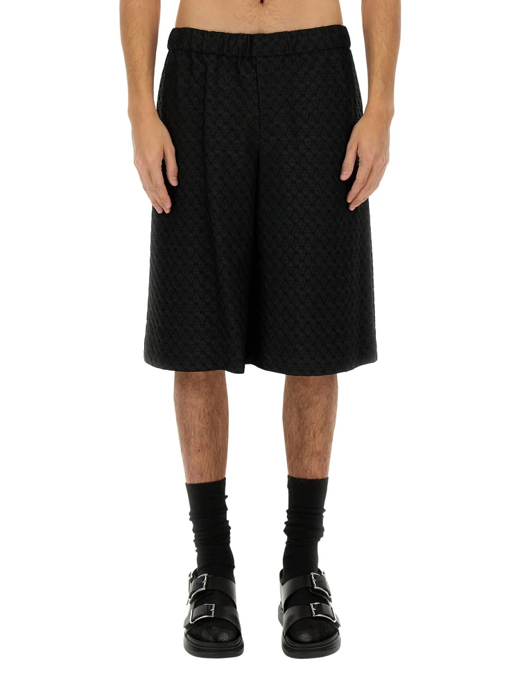 SKULL JACQUARD PATTERN SHORTS