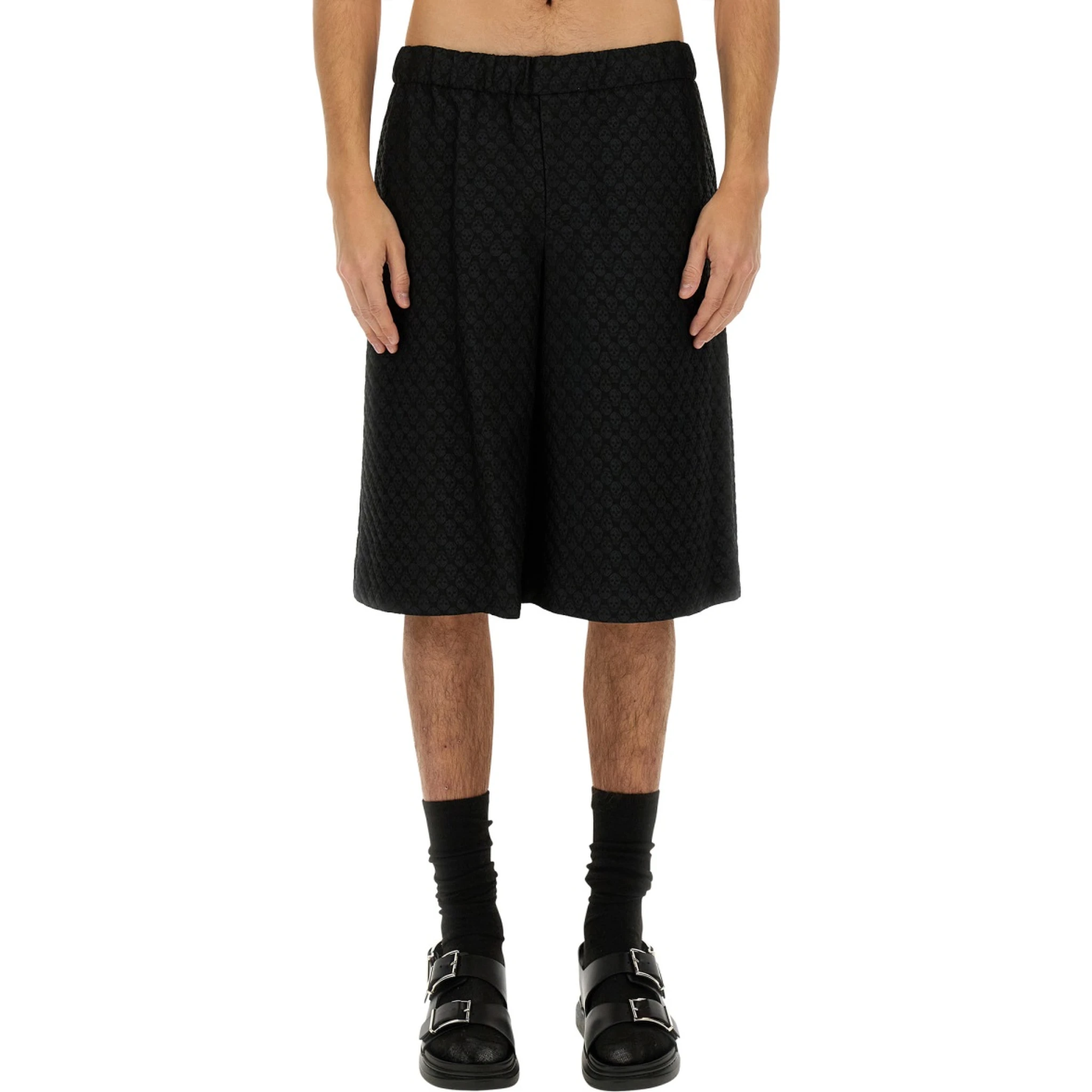 SKULL JACQUARD PATTERN SHORTS