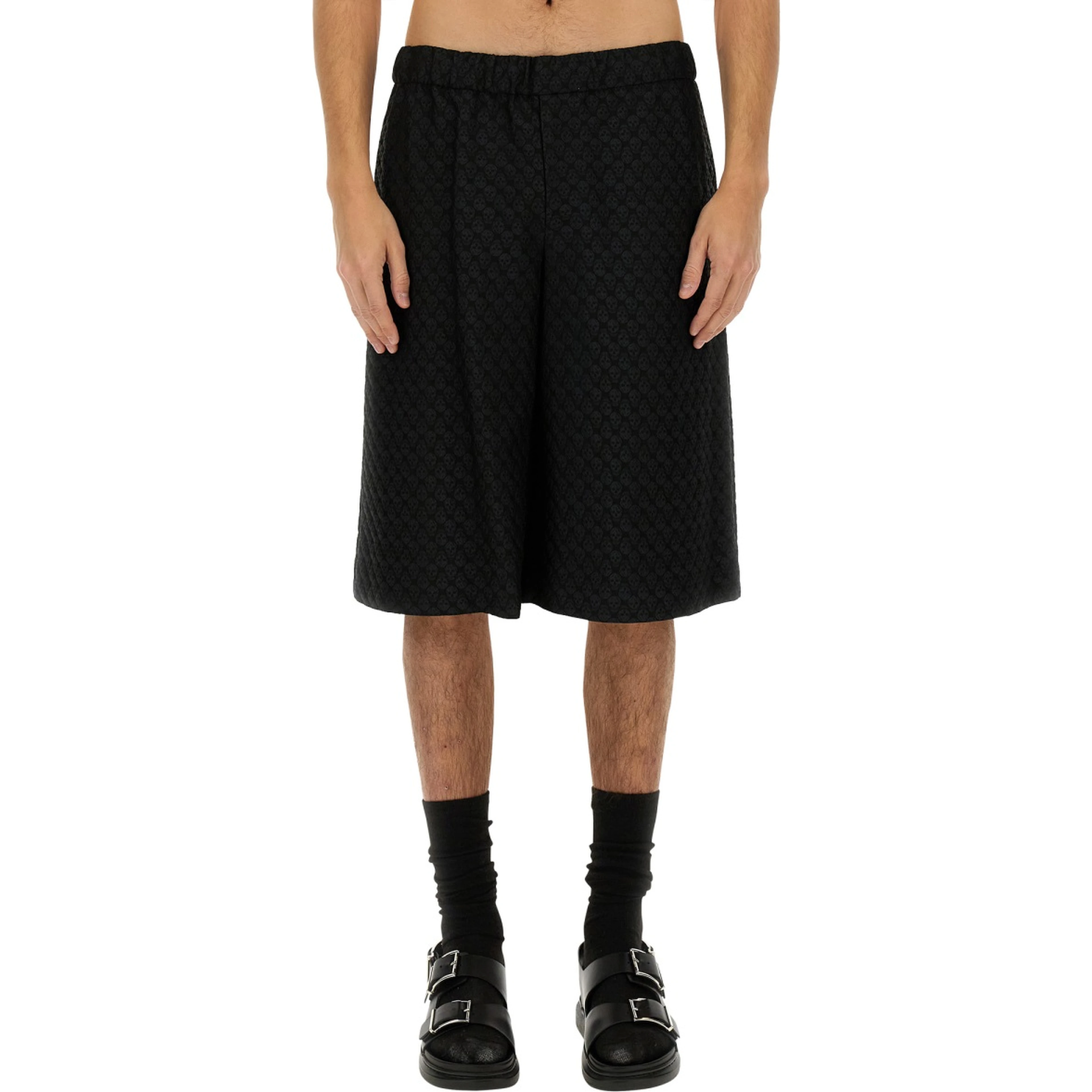 SKULL JACQUARD PATTERN SHORTS
