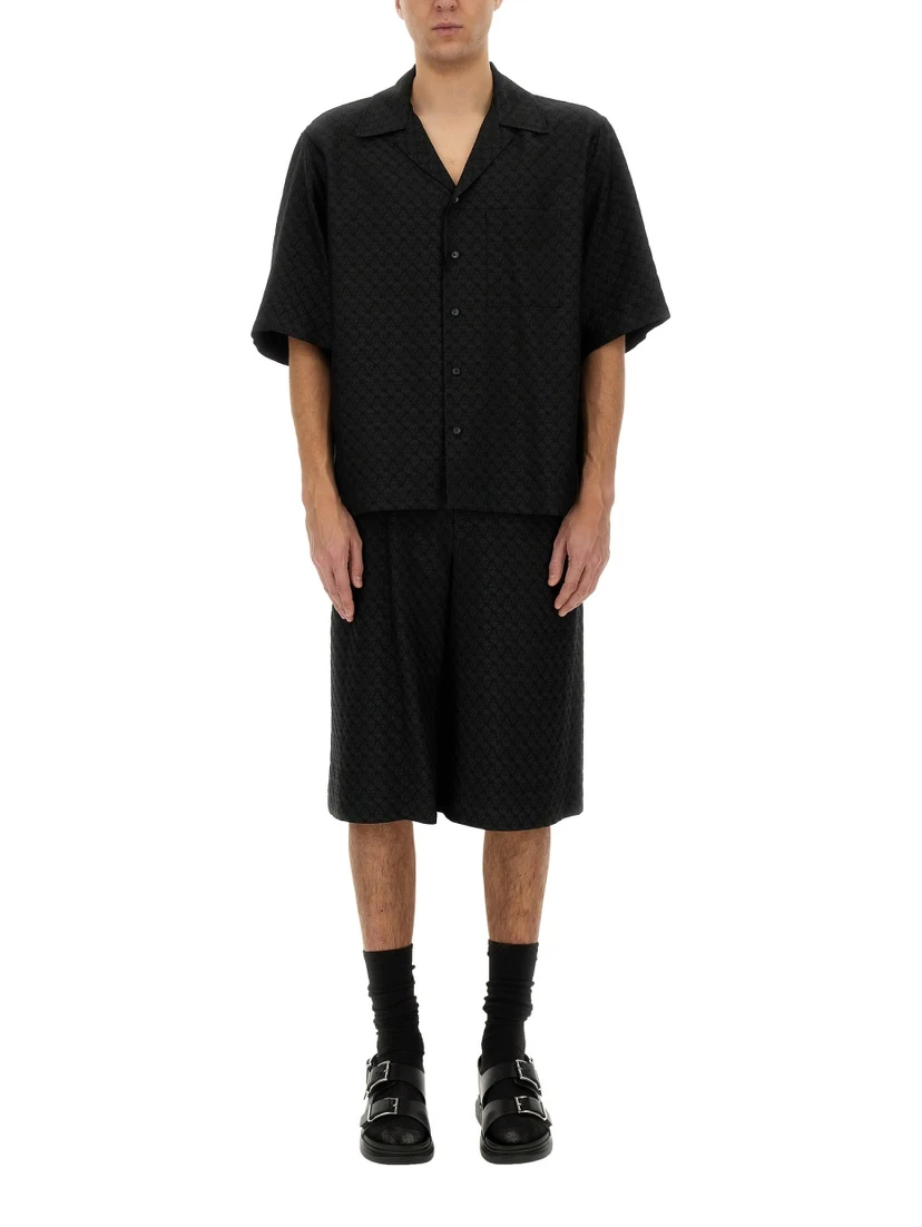 SKULL JACQUARD PATTERN SHORTS