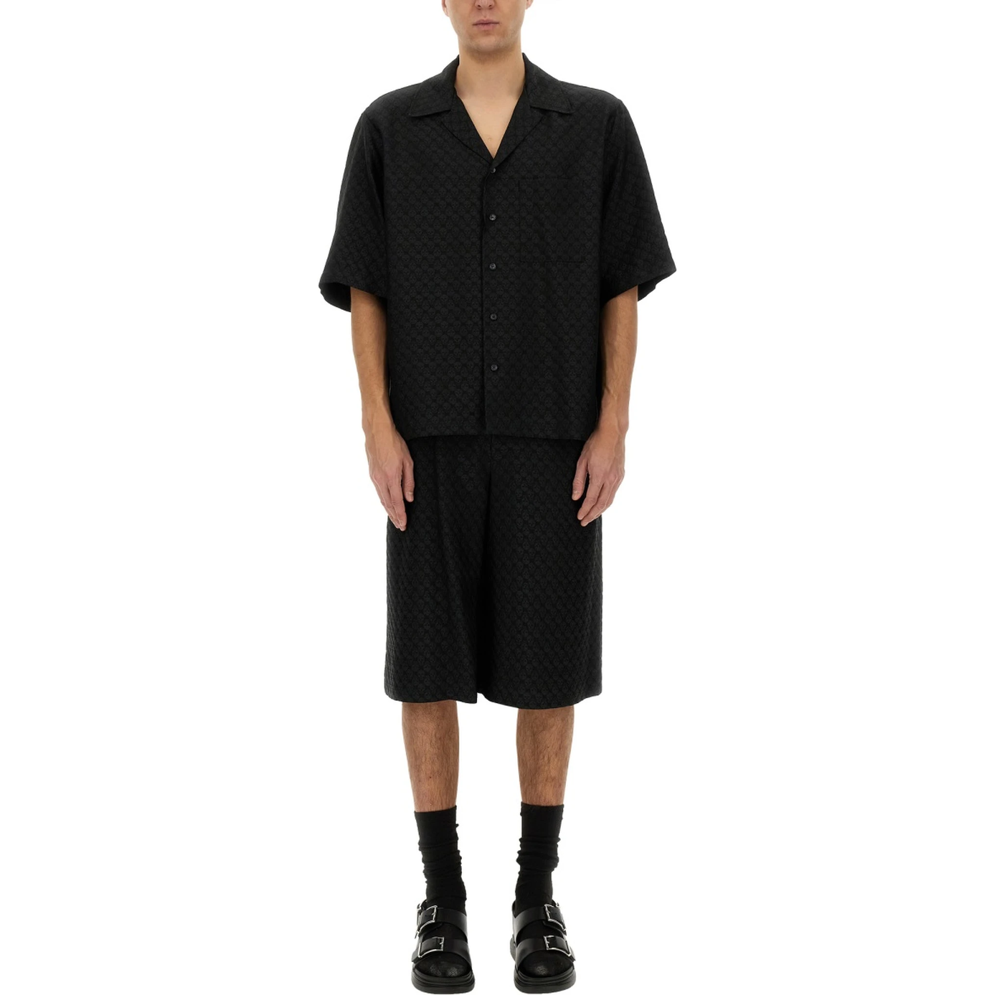 SKULL JACQUARD PATTERN SHORTS
