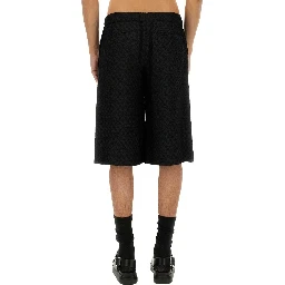 SKULL JACQUARD PATTERN SHORTS
