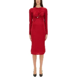 "SAFETY PIN" MIDI DRESS