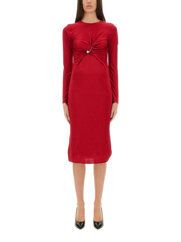 "SAFETY PIN" MIDI DRESS