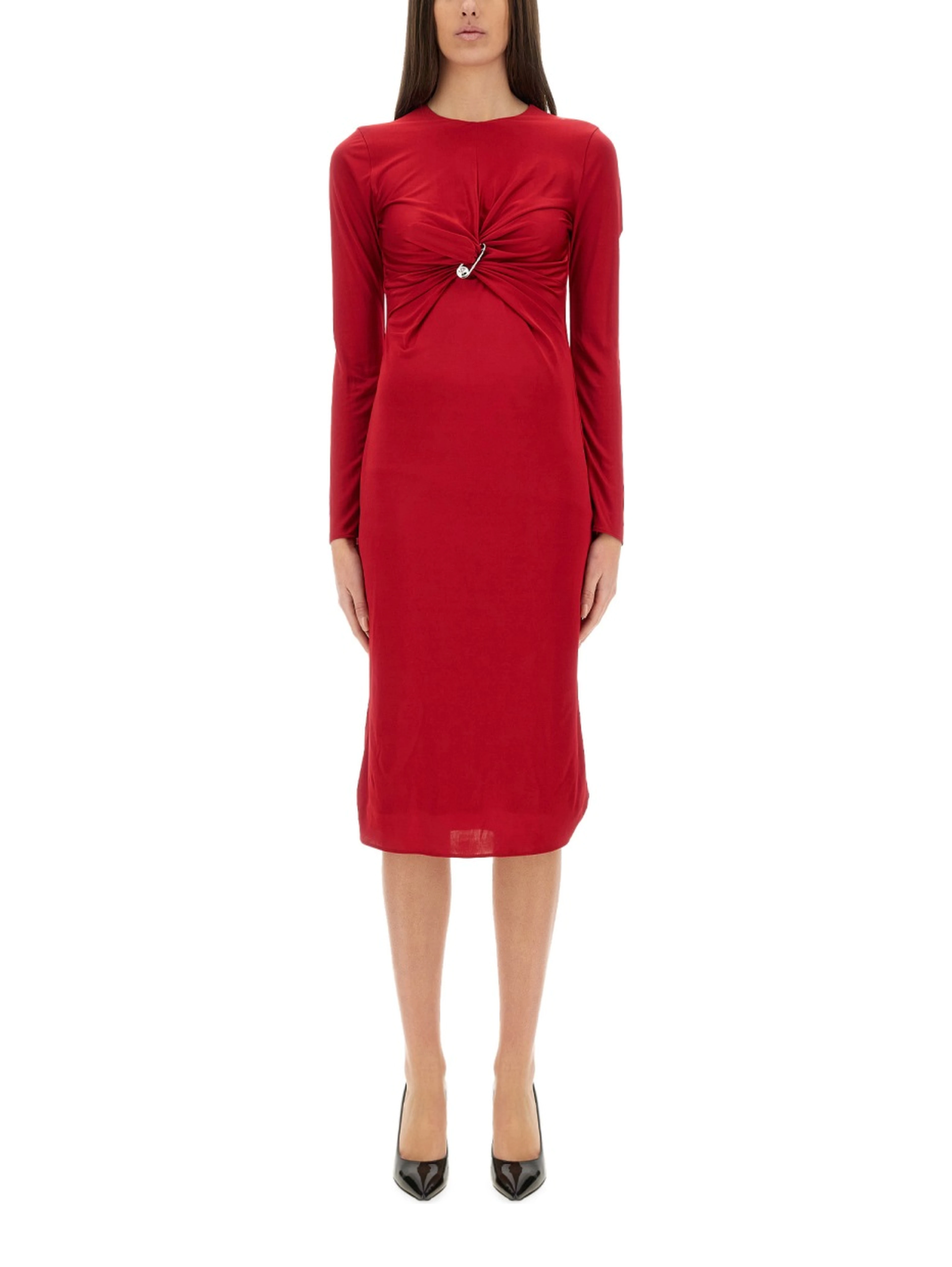 "SAFETY PIN" MIDI DRESS