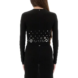 CROPPED TOP WITH EYELETS