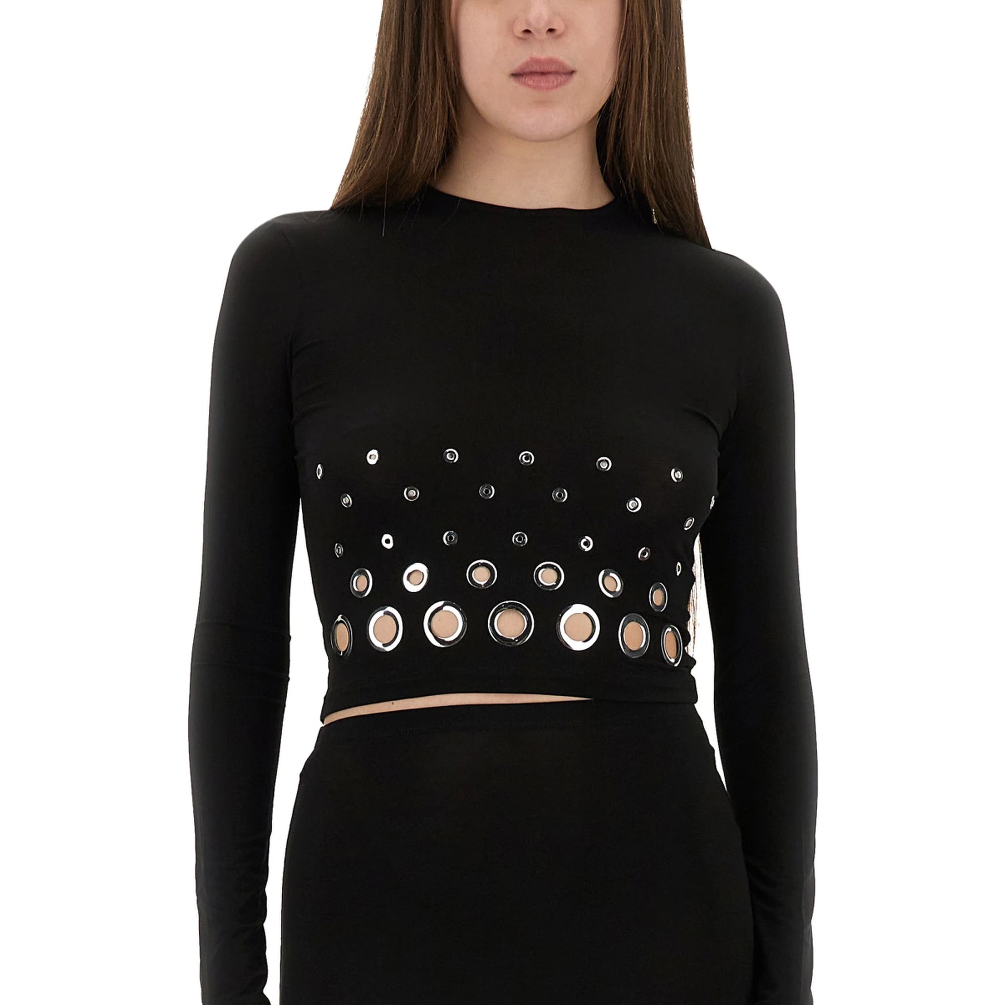 CROPPED TOP WITH EYELETS