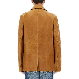 LEATHER OPENING BLAZER