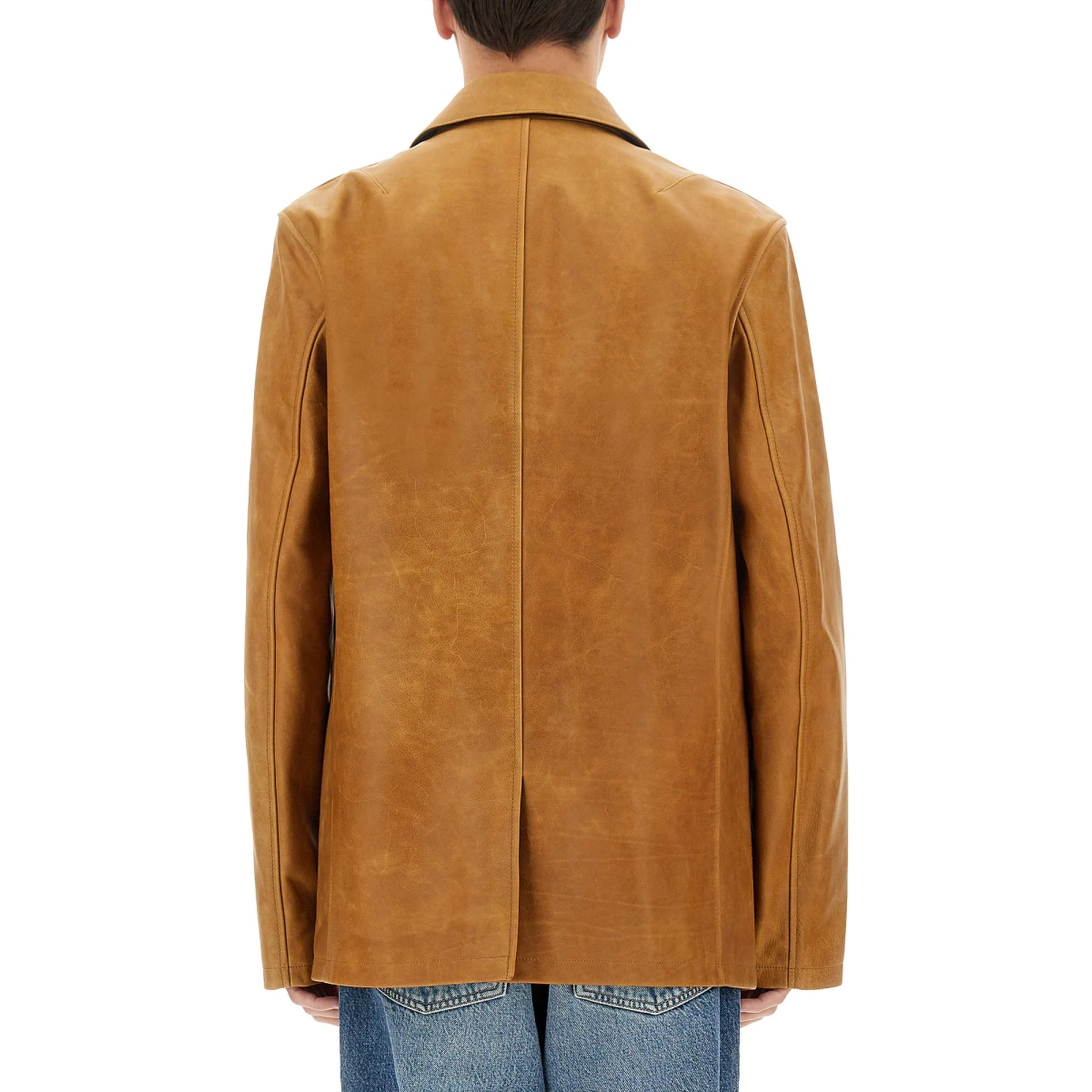 LEATHER OPENING BLAZER