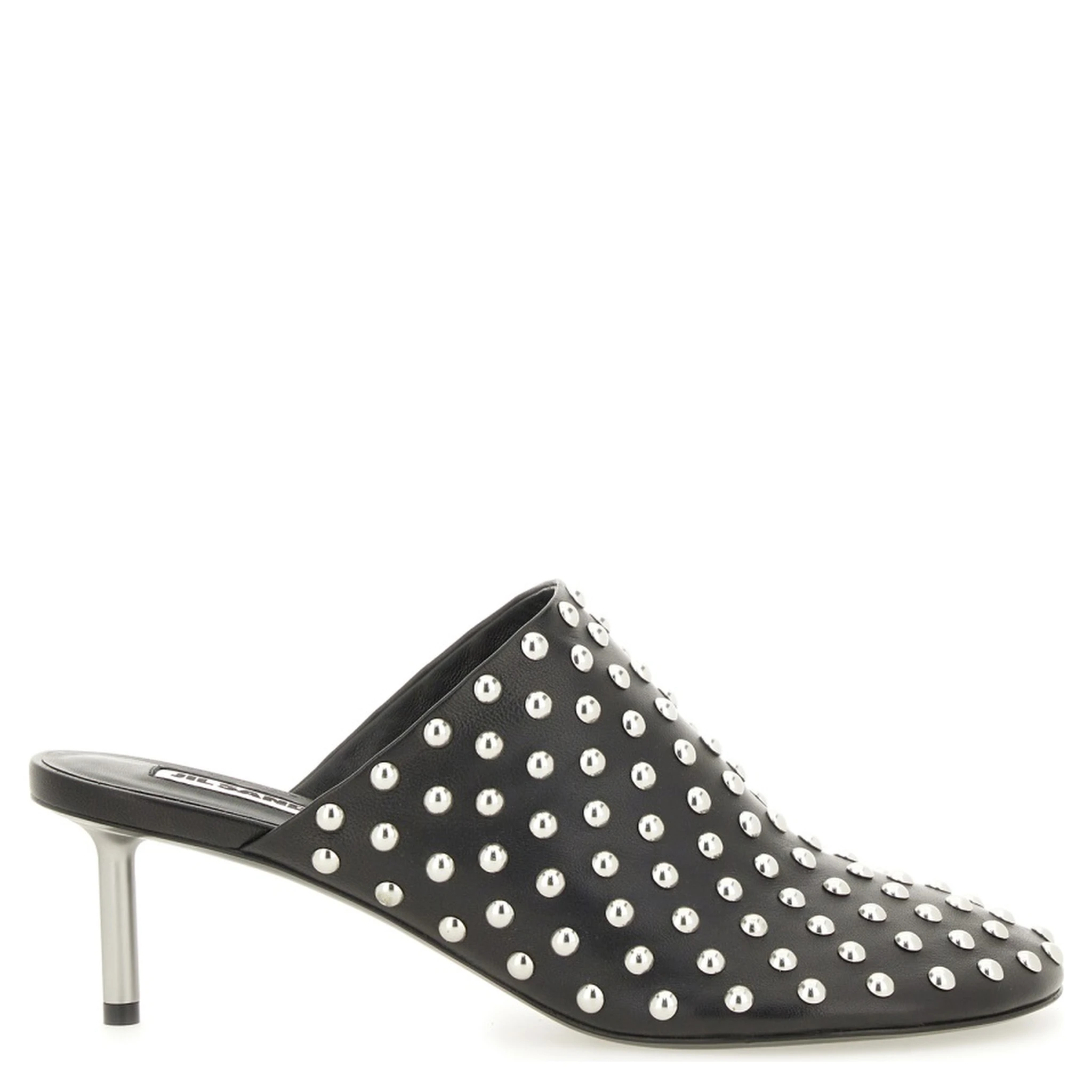 NAPPA LEATHER MULES WITH STUDS