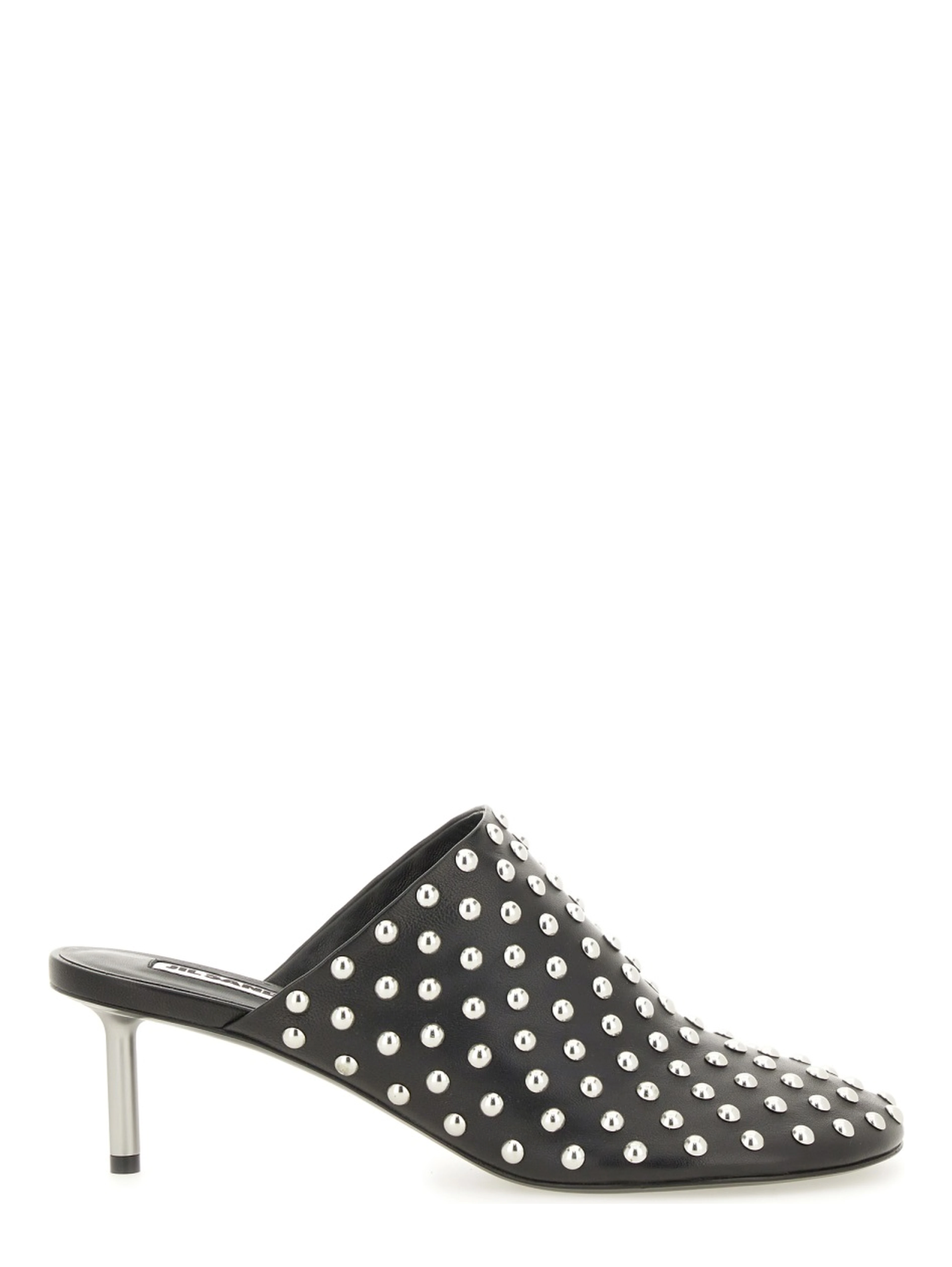 NAPPA LEATHER MULES WITH STUDS