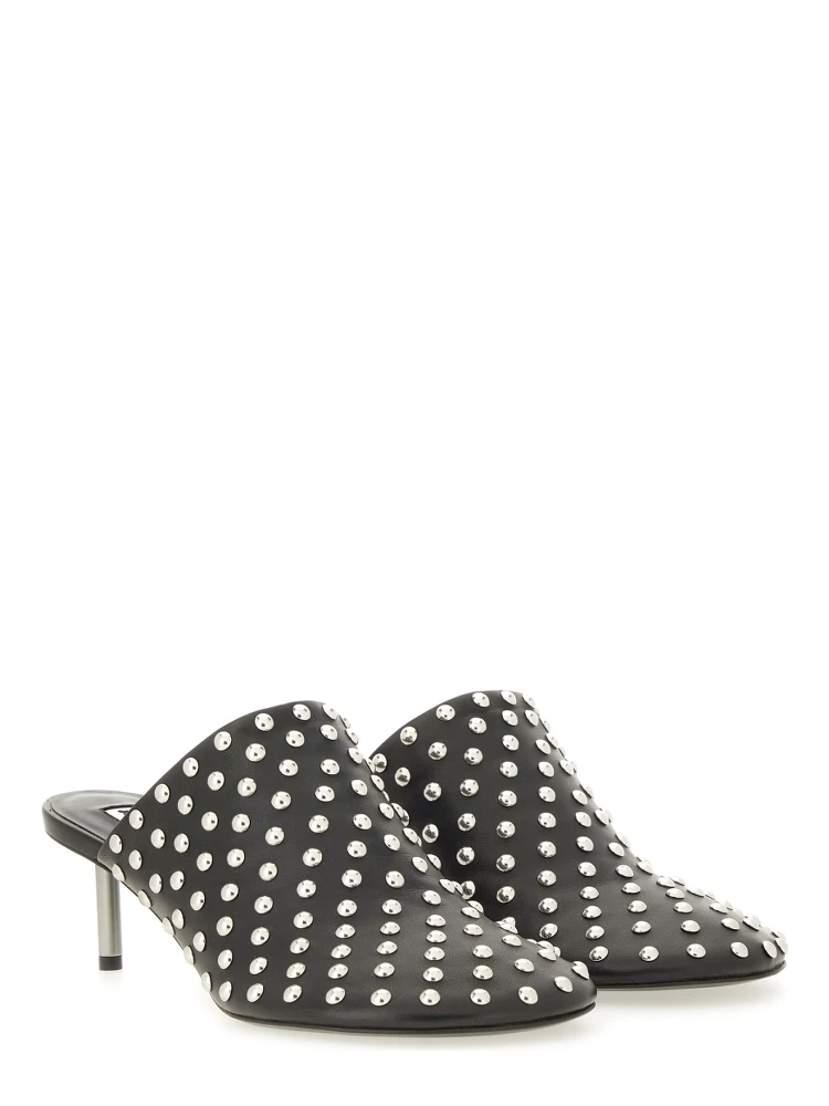 NAPPA LEATHER MULES WITH STUDS alternative