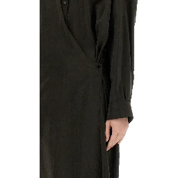 "STRAIGHT COLLAR TWISTED" DRESS