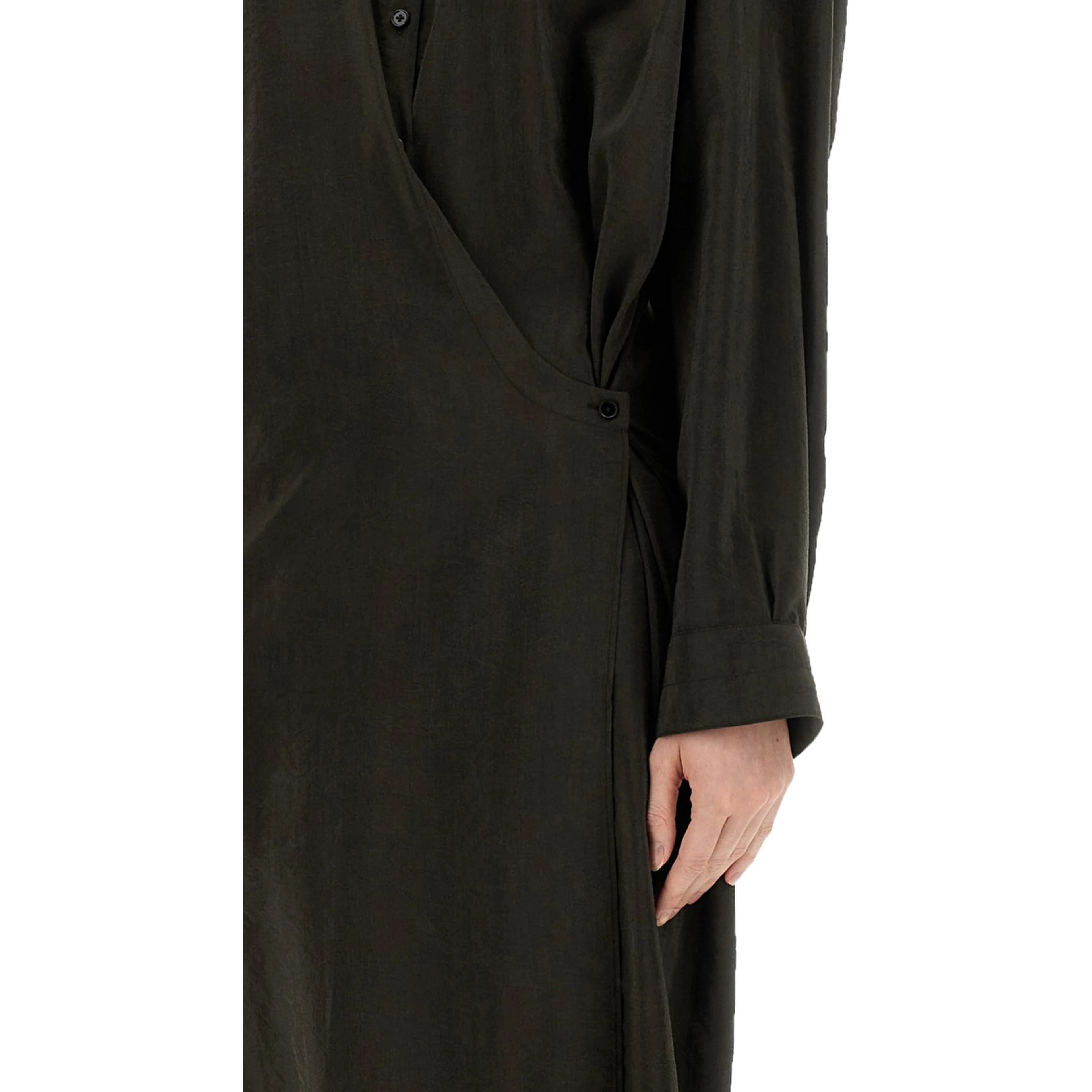 "STRAIGHT COLLAR TWISTED" DRESS