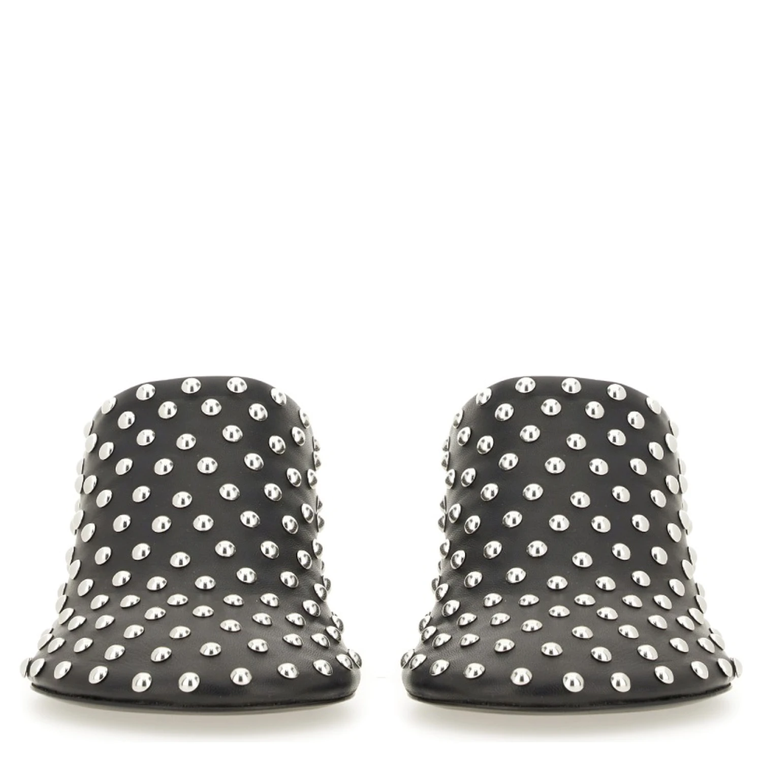 NAPPA LEATHER MULES WITH STUDS