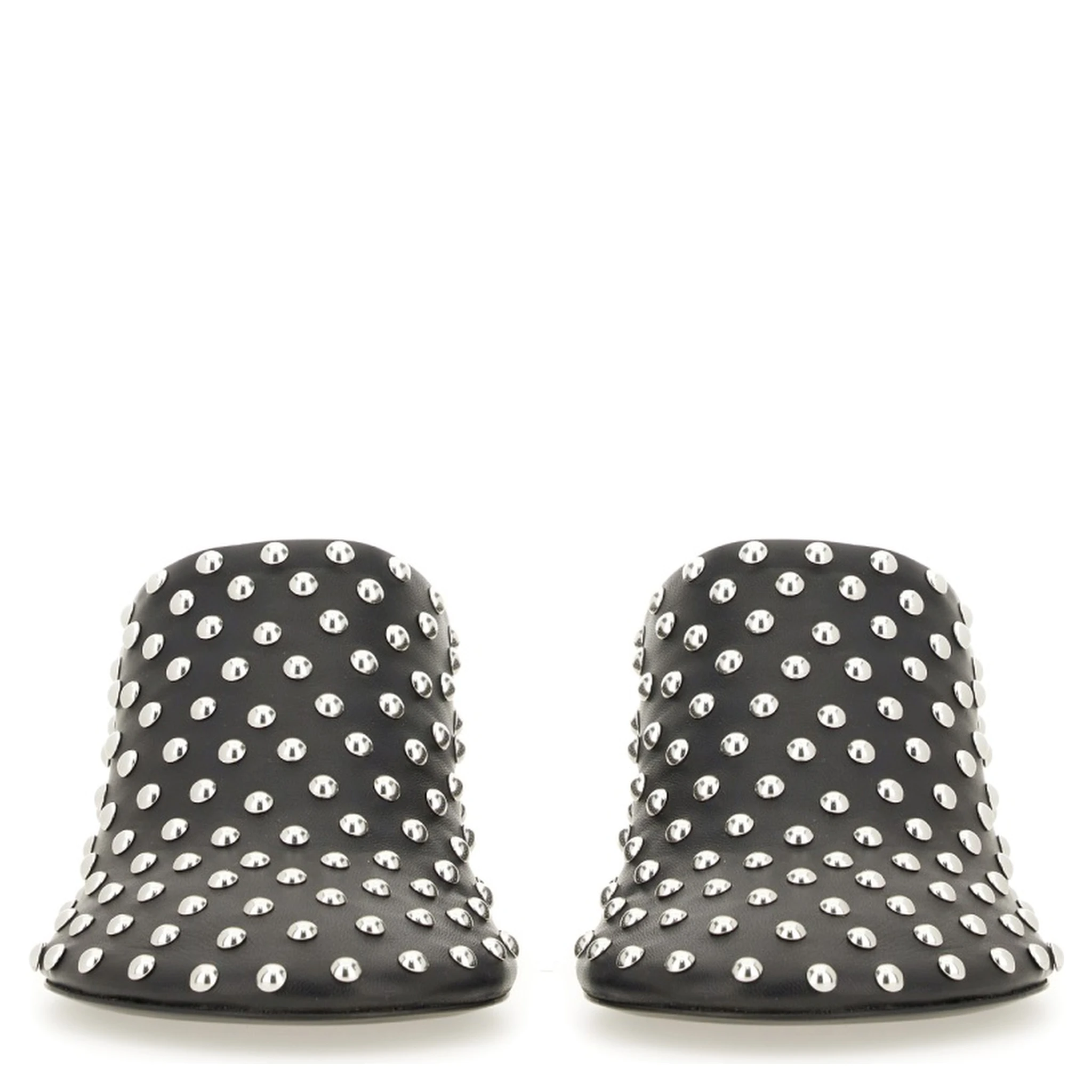 NAPPA LEATHER MULES WITH STUDS