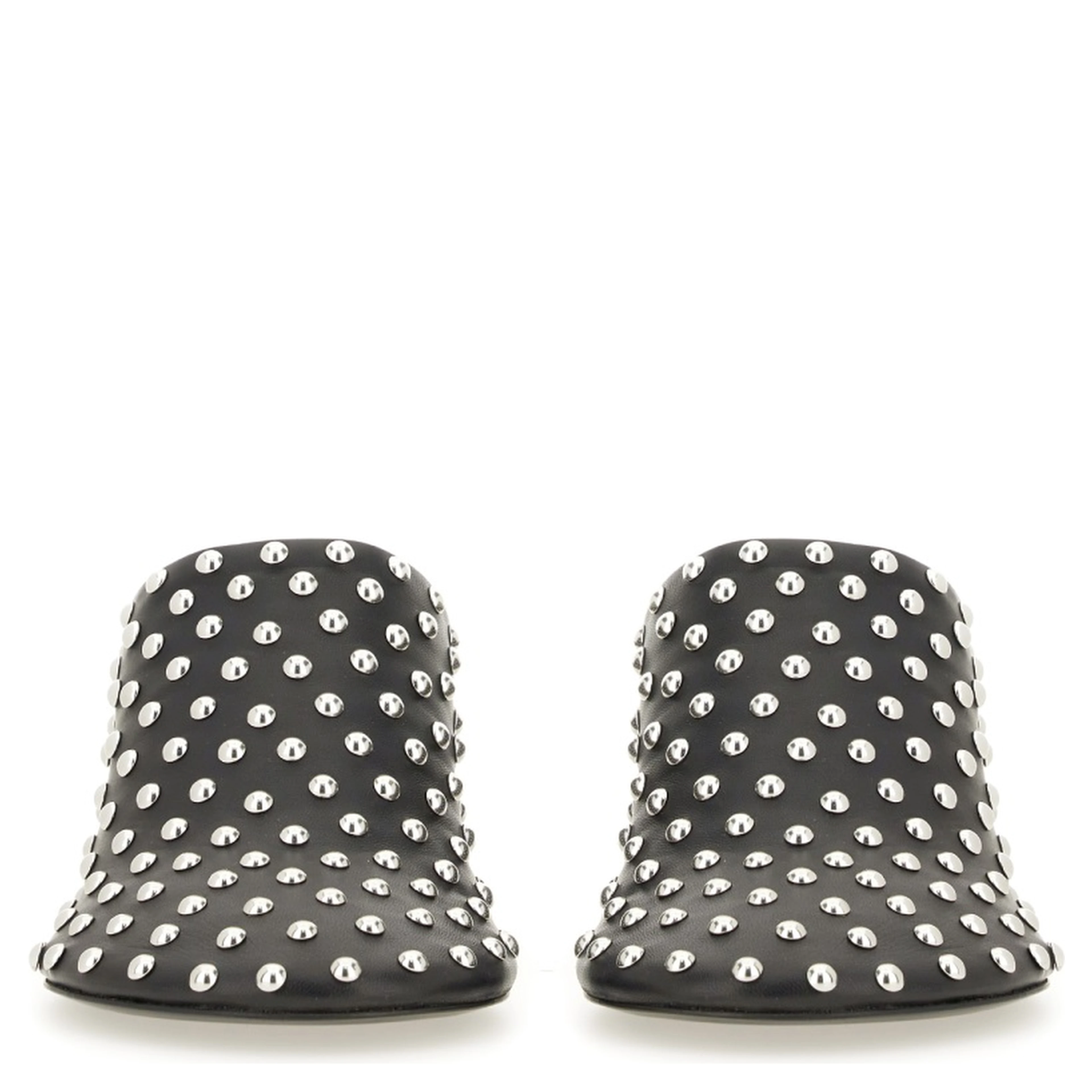 NAPPA LEATHER MULES WITH STUDS