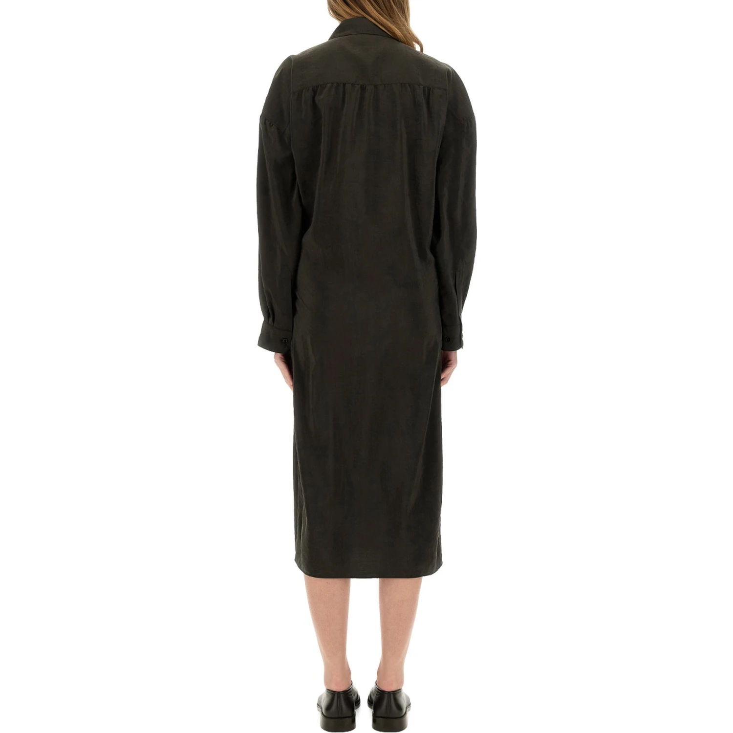 "STRAIGHT COLLAR TWISTED" DRESS