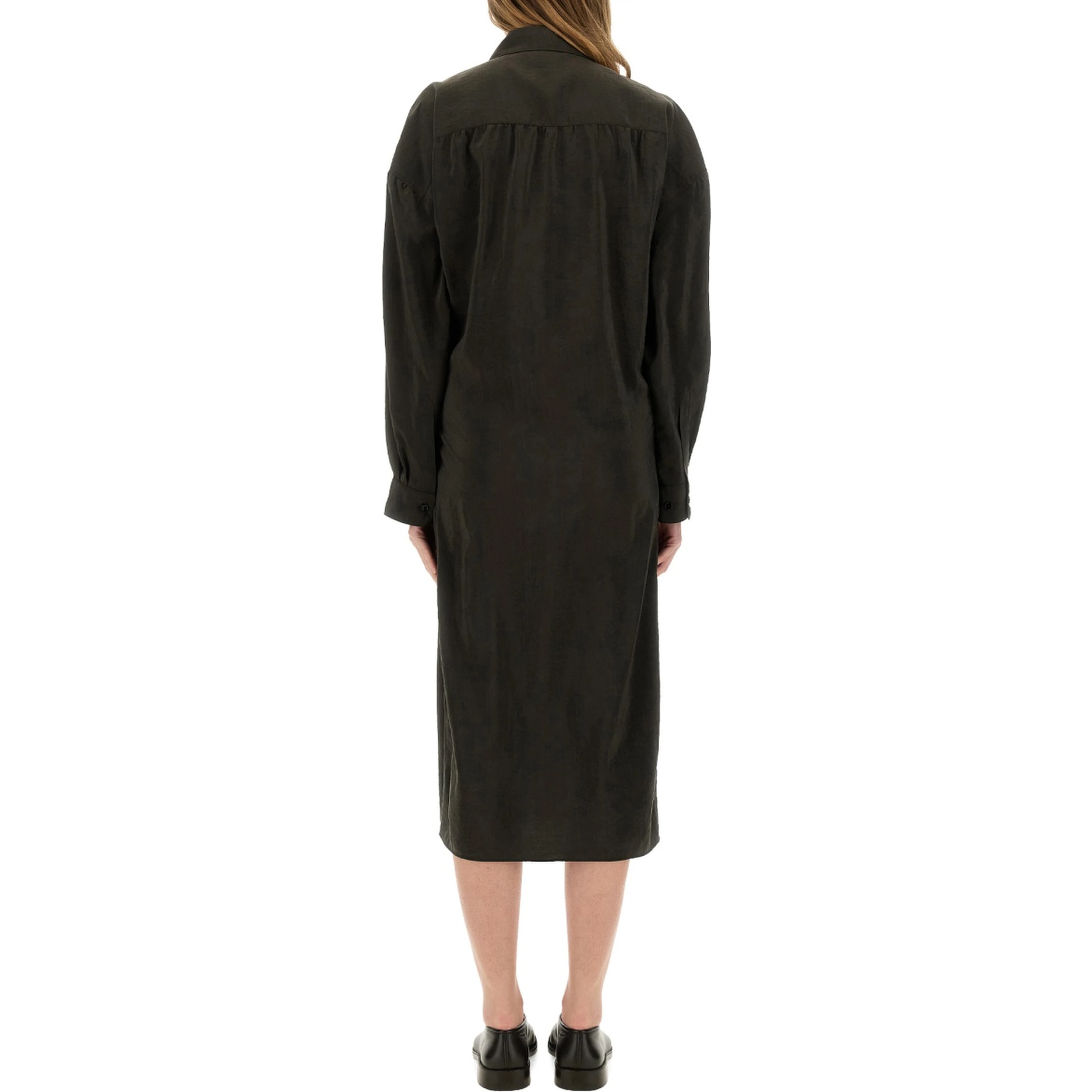 "STRAIGHT COLLAR TWISTED" DRESS