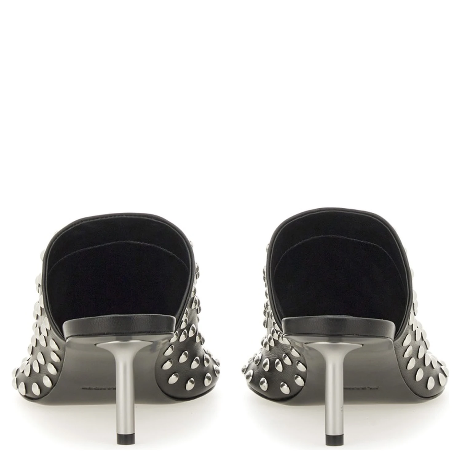 NAPPA LEATHER MULES WITH STUDS
