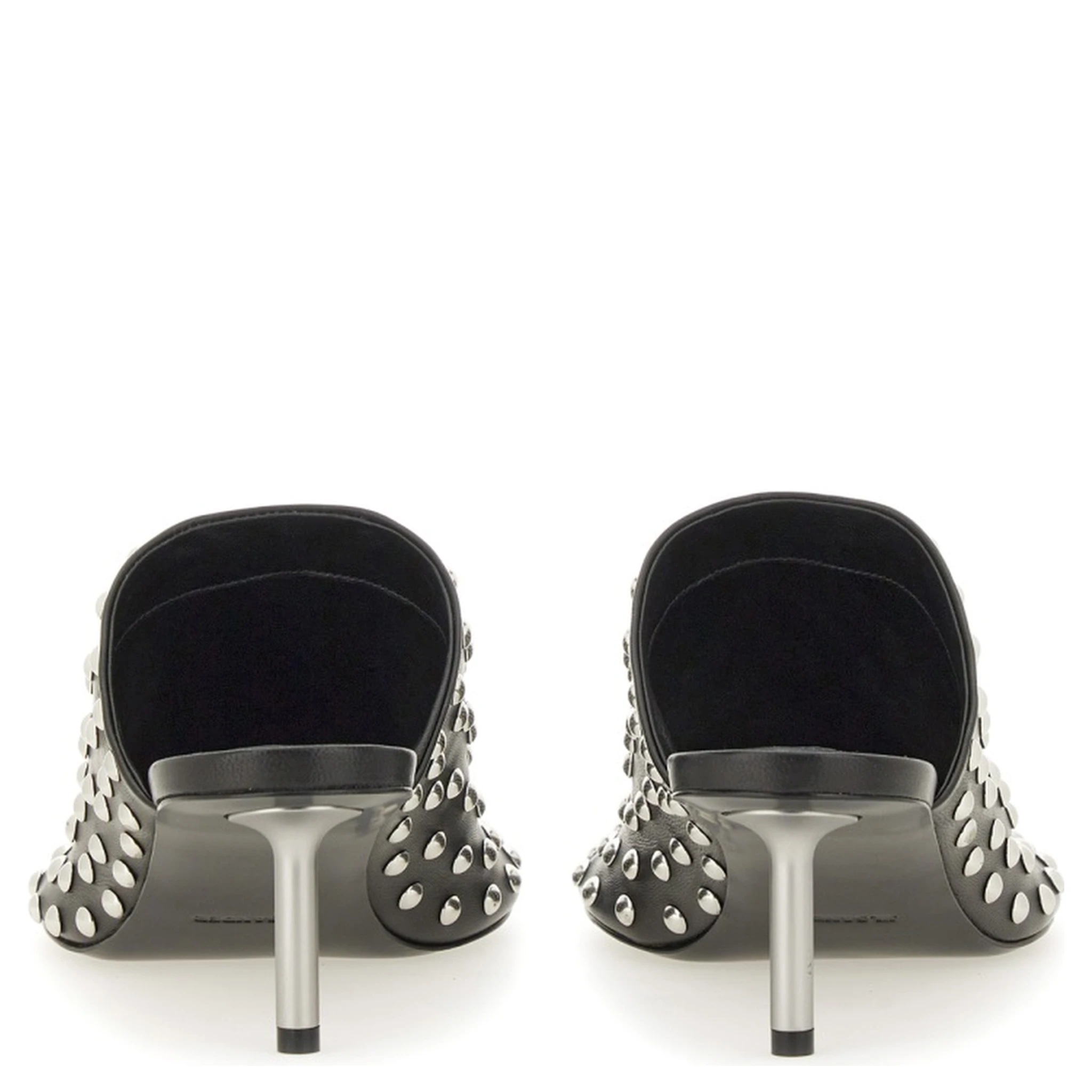 NAPPA LEATHER MULES WITH STUDS