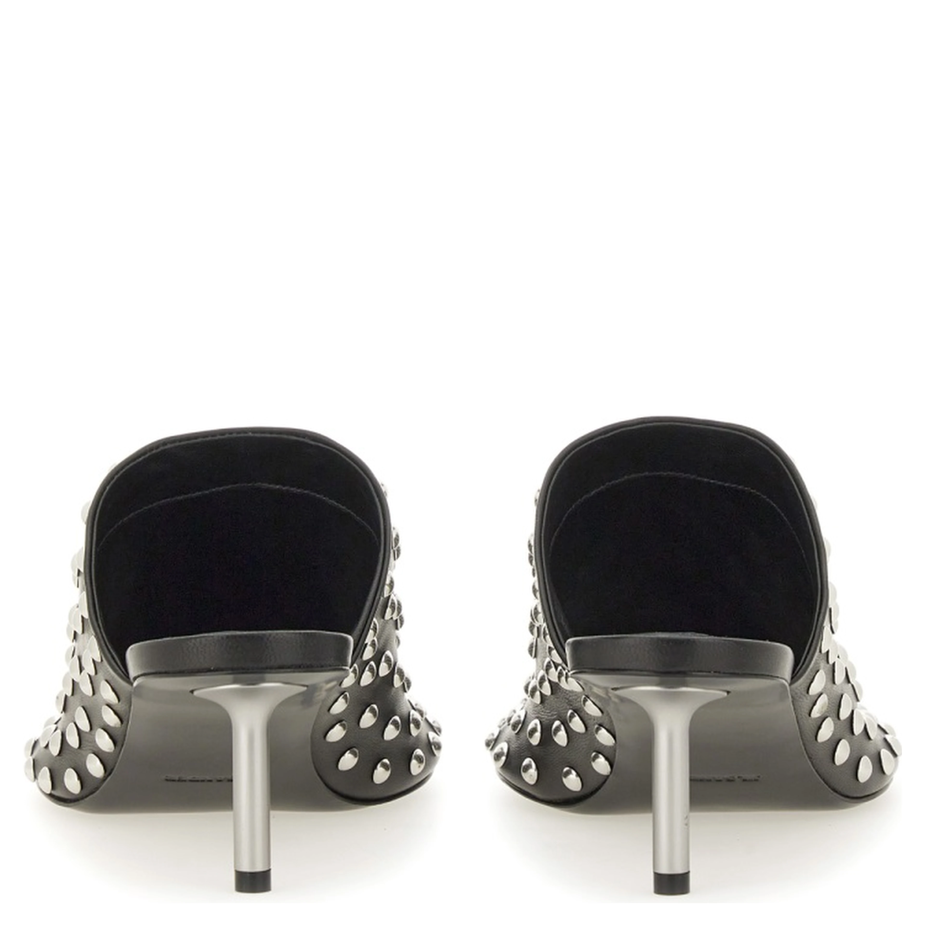 NAPPA LEATHER MULES WITH STUDS