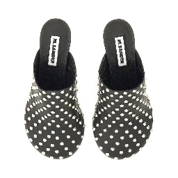 NAPPA LEATHER MULES WITH STUDS