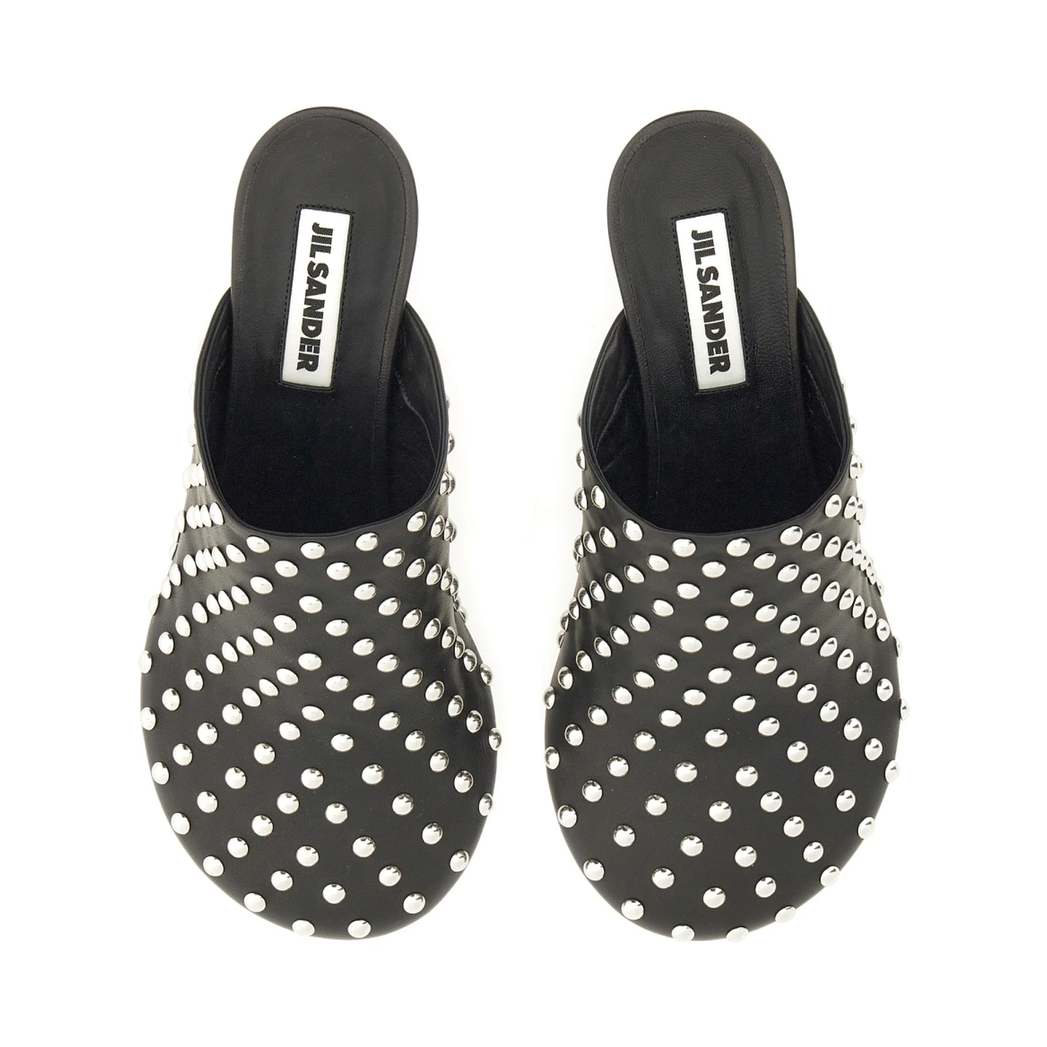 NAPPA LEATHER MULES WITH STUDS