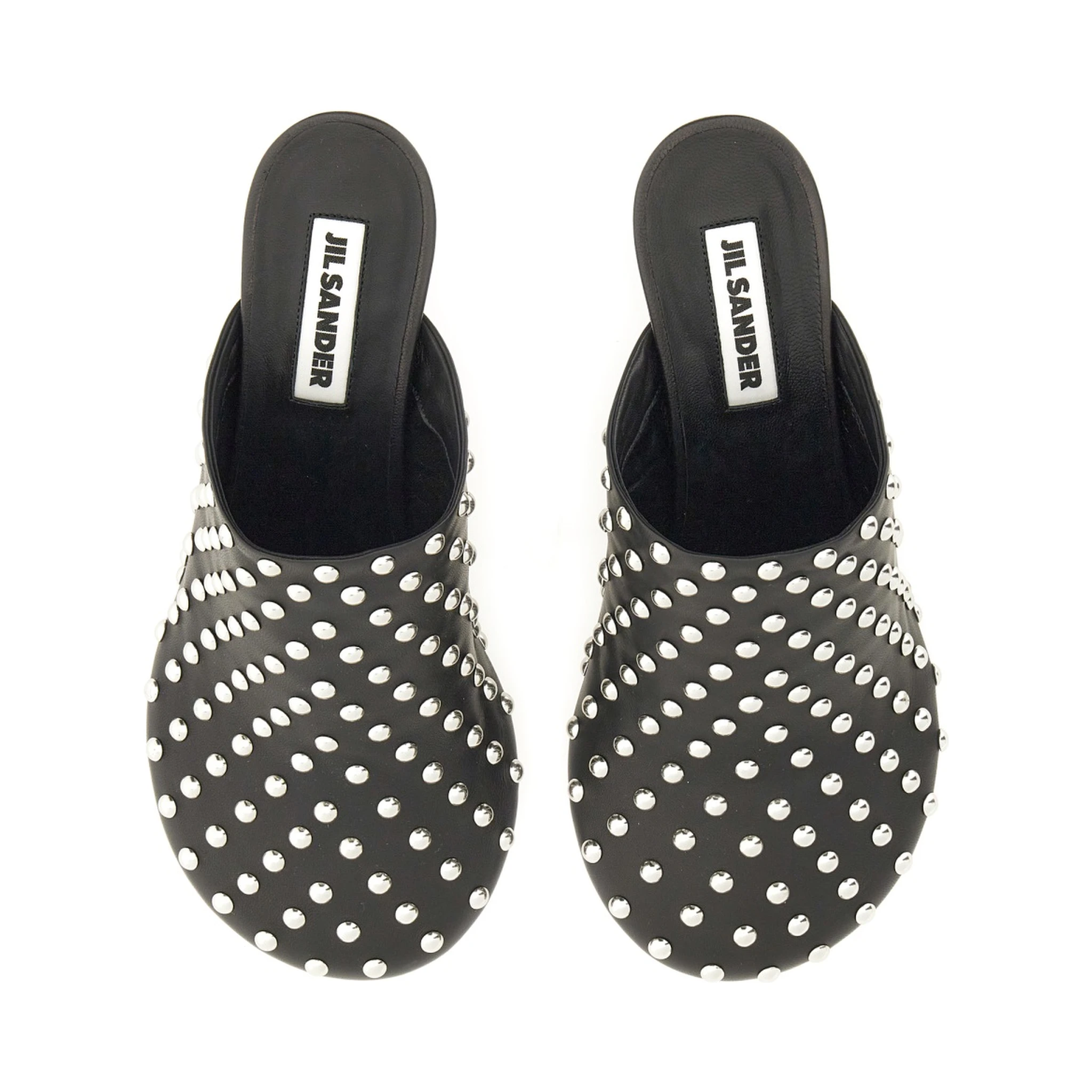 NAPPA LEATHER MULES WITH STUDS