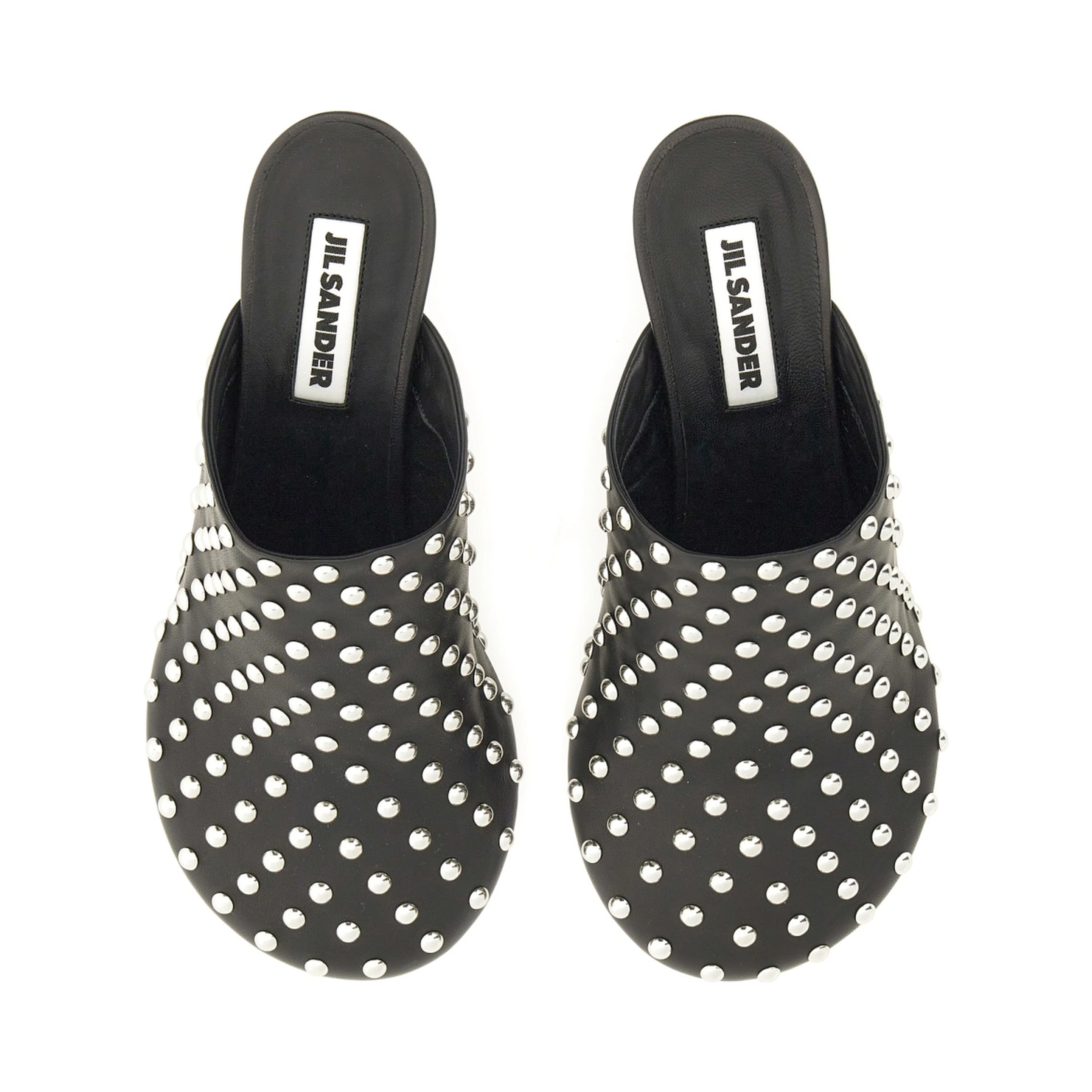 NAPPA LEATHER MULES WITH STUDS