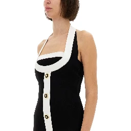 TWO-TONE DRESS WITH OPEN BACK