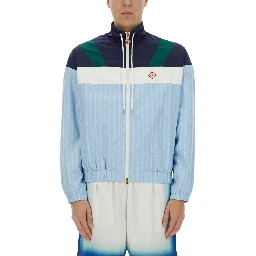 "PINSTRIPE LAUREL" TRACK JACKET