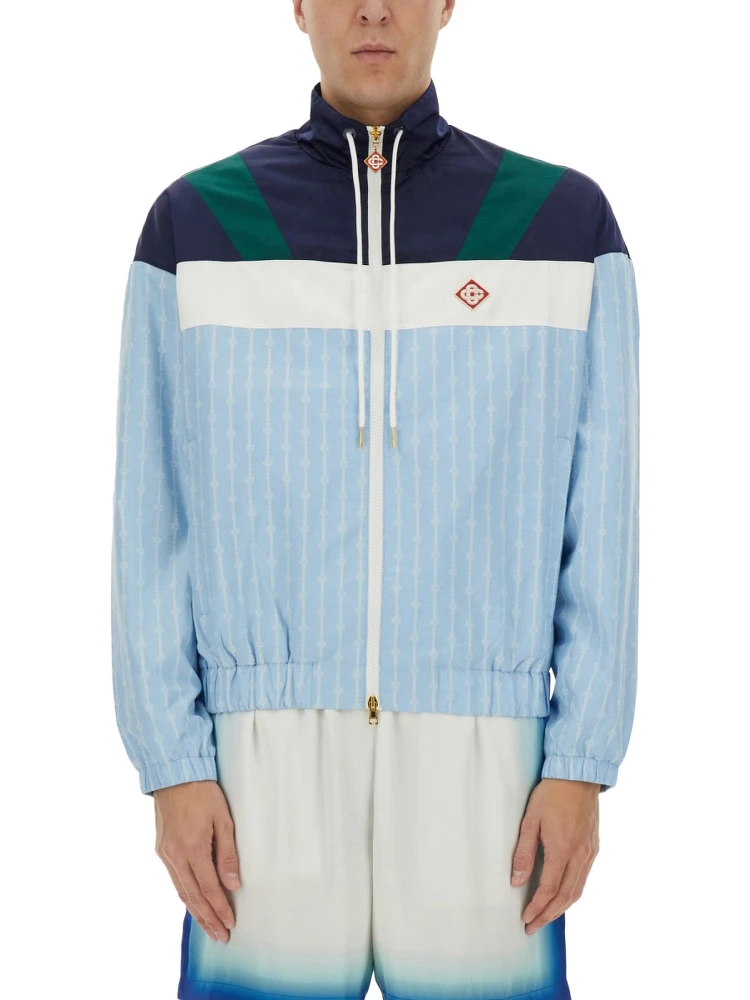 "PINSTRIPE LAUREL" TRACK JACKET